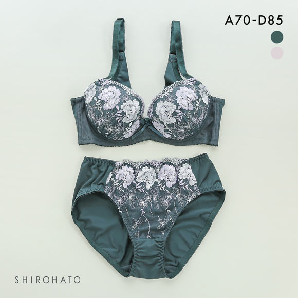 うしろ姿美 うっとり体験 フラワー刺繍 ブラジャー ショーツ セット