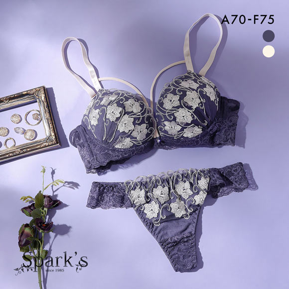 スパークス バイカラーフラワーコード ショーツ セット Tバック