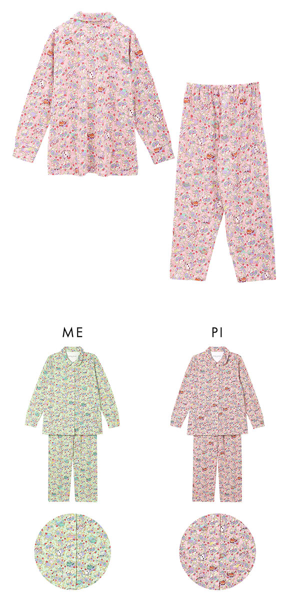 ワコール ツモリチサト 不思議の国 シャツパジャマ 長袖 上下セット