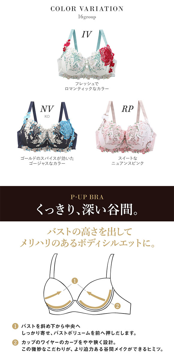 ワコール サルート 16グループ 16G P-UP ブラジャー プッシュアップ