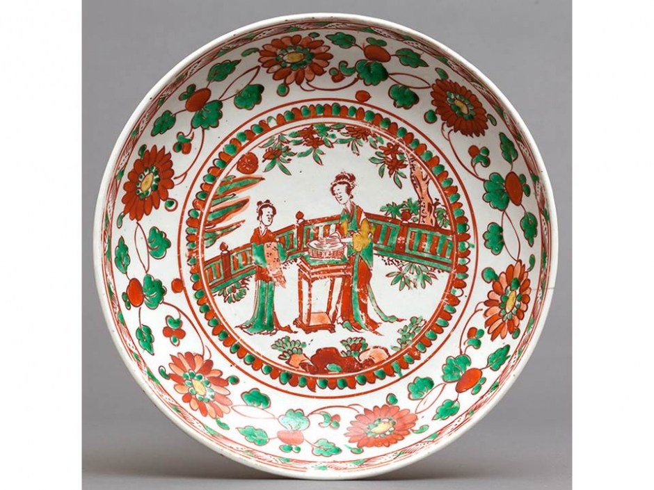 景徳鎮製】景徳鎮の伝統中国の銘窯乾隆年製錦宮廷女官図極薄胎大鉢