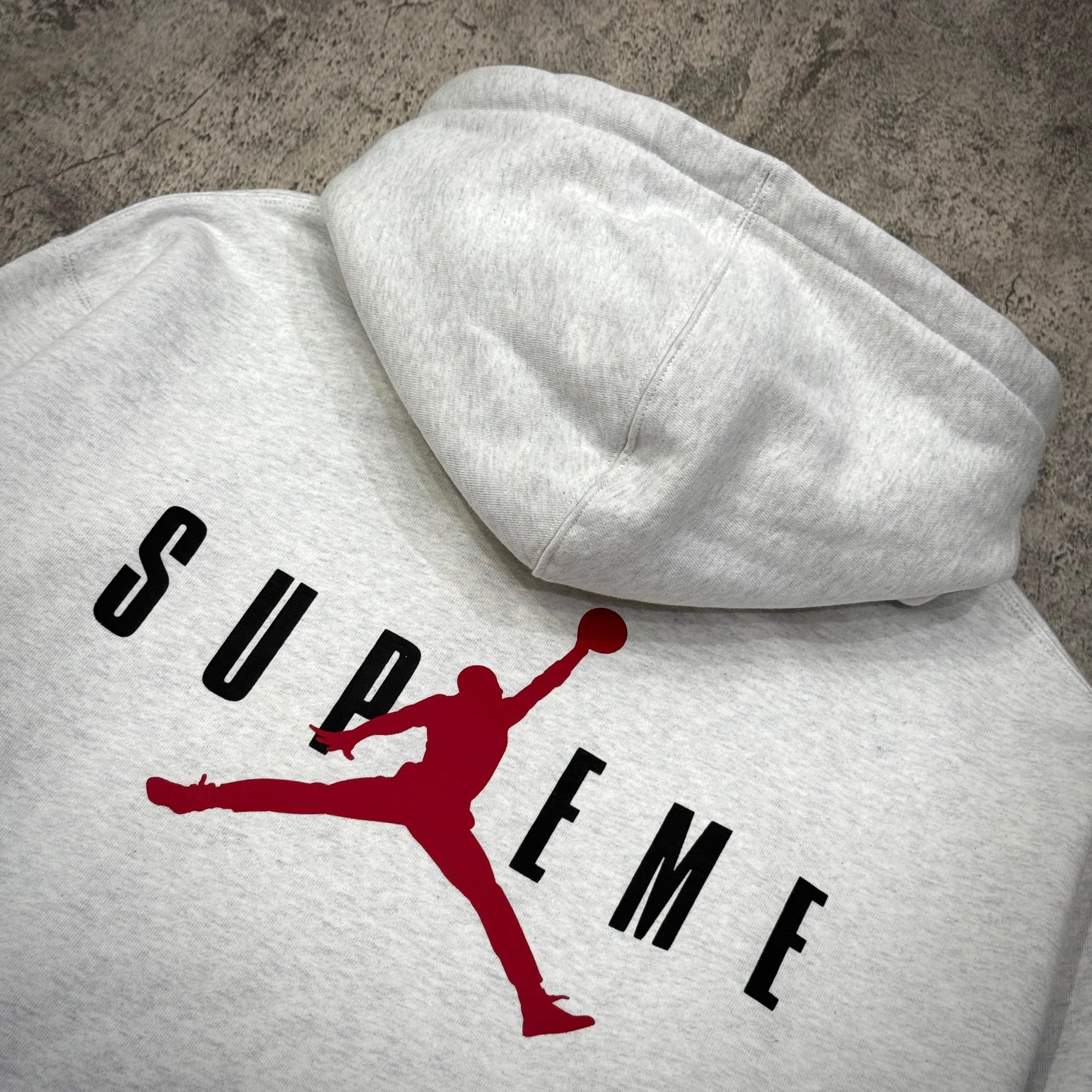 Supreme x Jordan Hooded Sweatshirt FW24 - Ash Grey | In stock