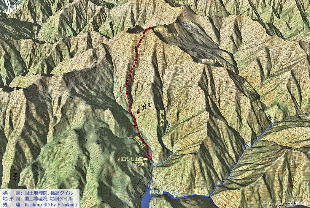 日本の地形千景 北海道：七ツ沼カール群（幌尻岳，戸蔦別岳）（日本の