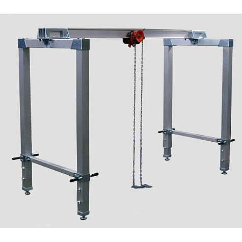 伸縮アルミ4柱式門型クレーン/M42W20S20-GT500E | シロ産業 |