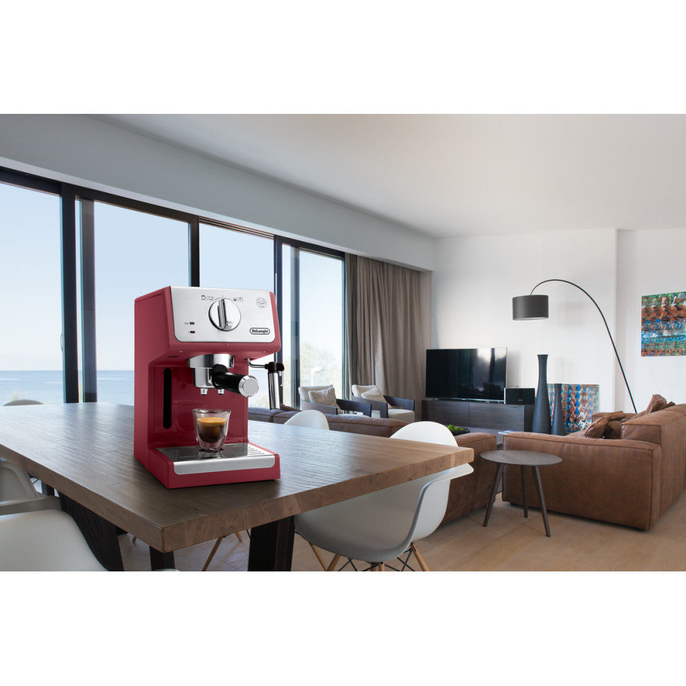 DeLonghi ECP3220R Pump Driven Espresso Machine - Red – Whole Latte