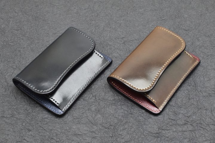 シェルコードバン×型押しイングリッシュブライドル革小物シリーズ