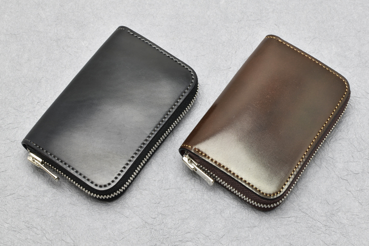 シェルコードバン×型押しイングリッシュブライドル革小物シリーズ