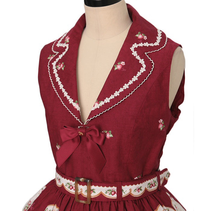 ストロベリープレートテーラードジャンパースカート | Innocent World