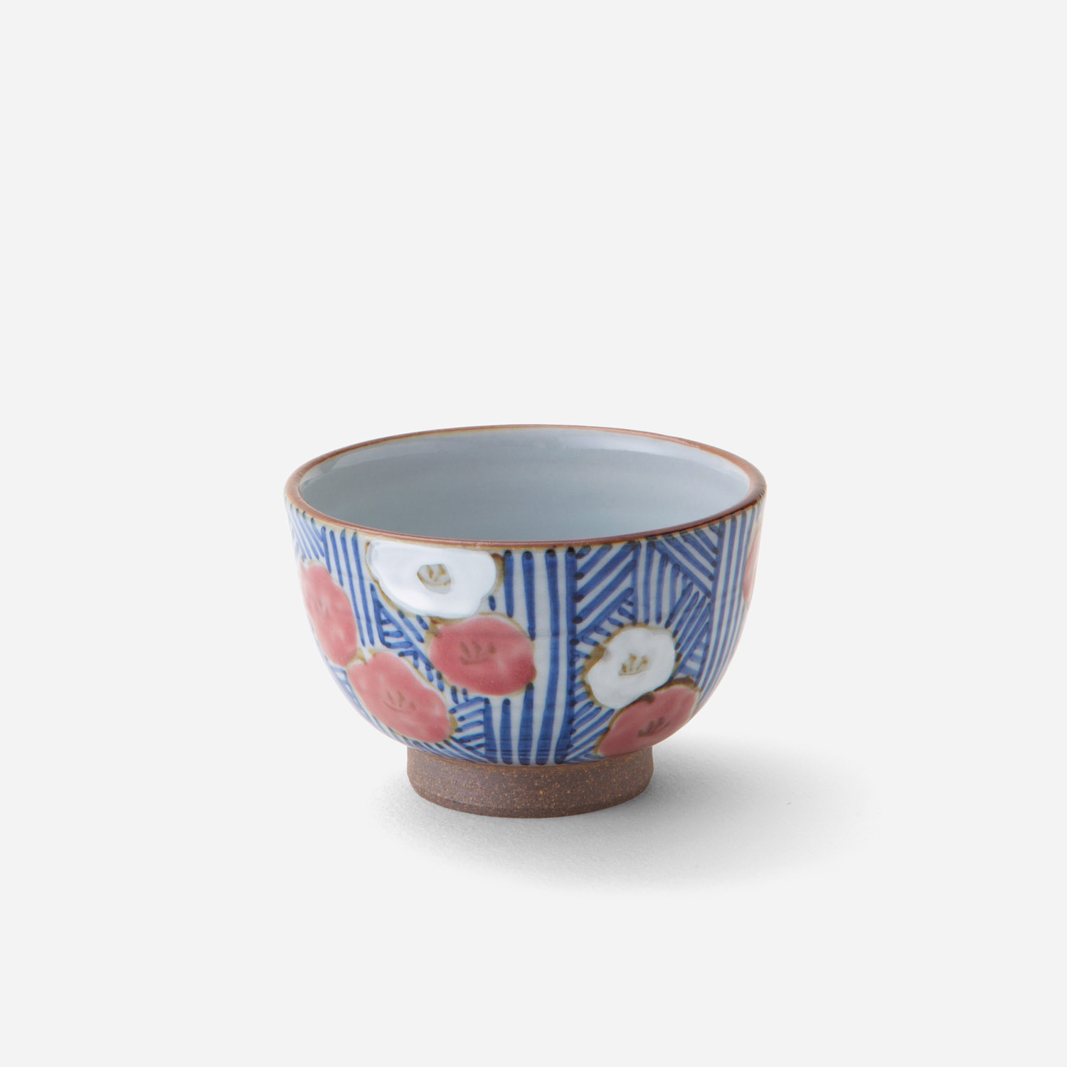 汲出し碗 刷毛目十草詰紅白花 | 西川貞三郎商店