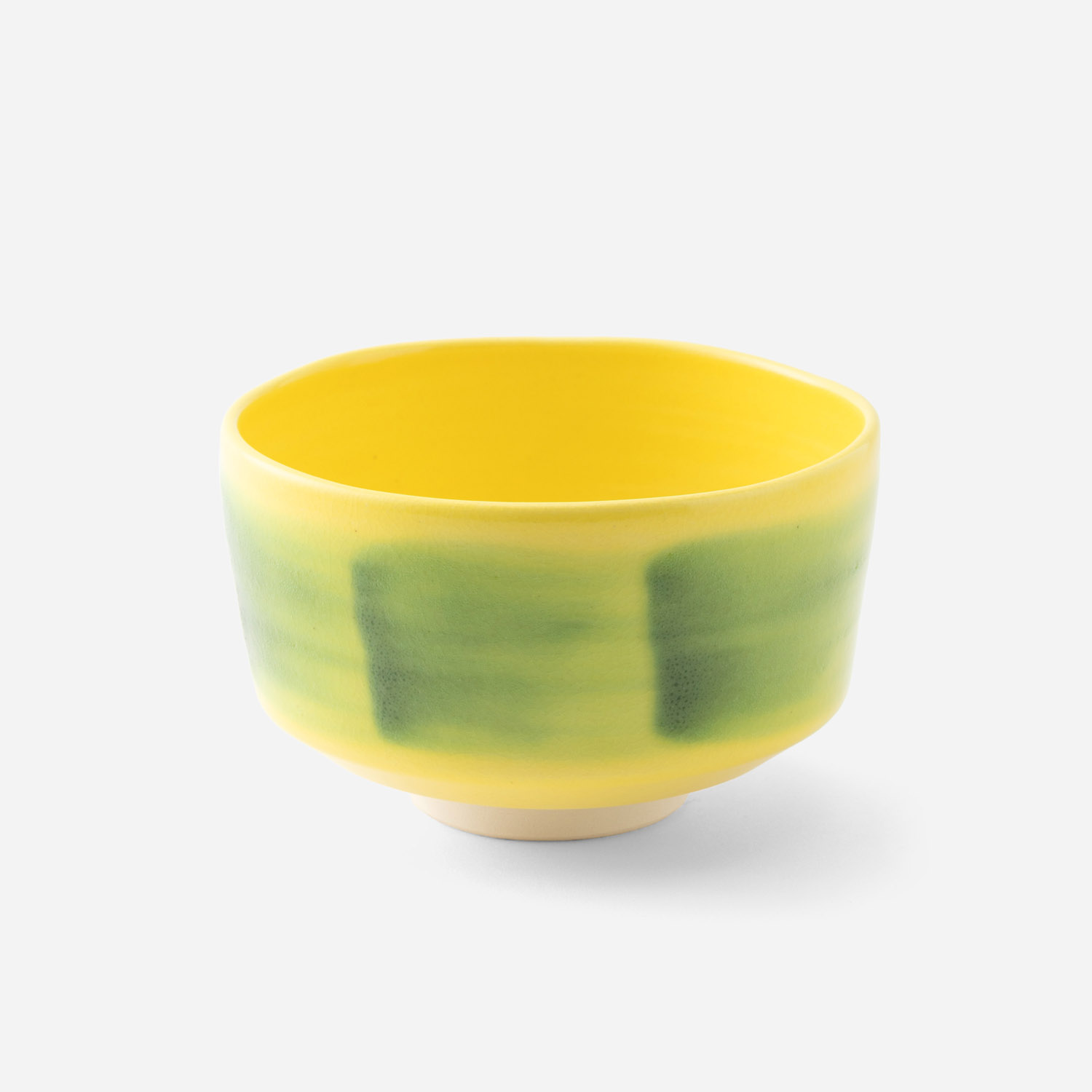 抹茶盌 黄釉緑刷毛目 | 西川貞三郎商店