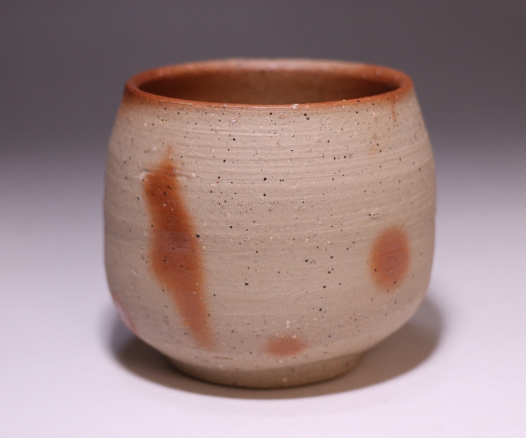 備前焼手びねり宝瓶 竹摘み さんぎり② 備前焼手びねり宝瓶 竹摘み