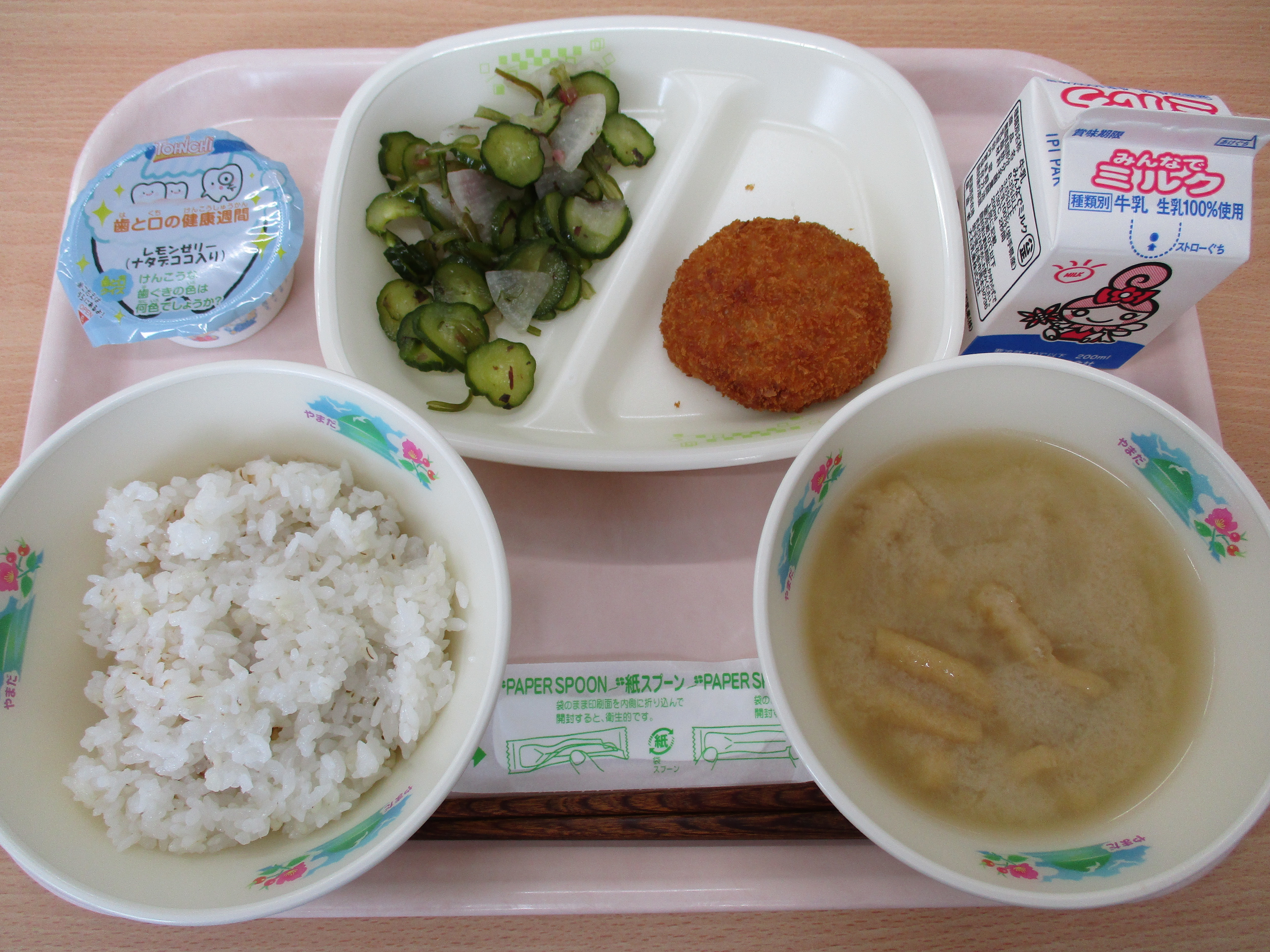 学校給食の写真紹介（山田町立学校給食センター）令和4年度6月前半分