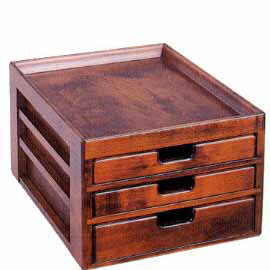 文具ドロワーズM [B5サイズの書類入れ,机上の整理に,3つのトレイ