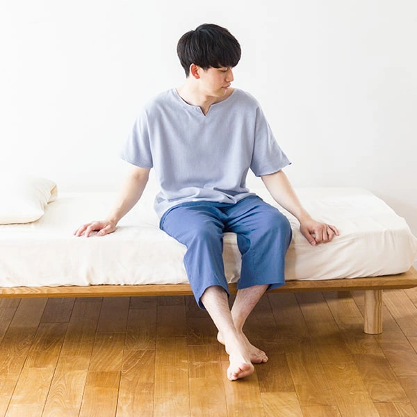 和晒（わさらし） 2枚重ねガーゼパジャマ メンズ: パジャマ｜東洋羽毛