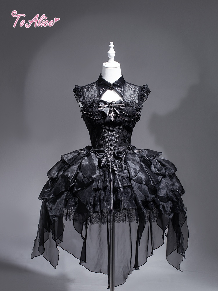 BlackShamrock】F193クロスティアードフィッシュテールドレス - To Alice