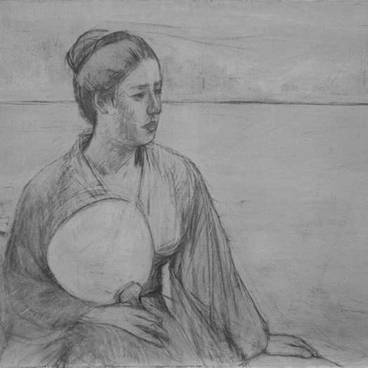 様々な光源で撮影された写真の比較 | 湖畔 | 黒田記念館 黒田清輝油彩