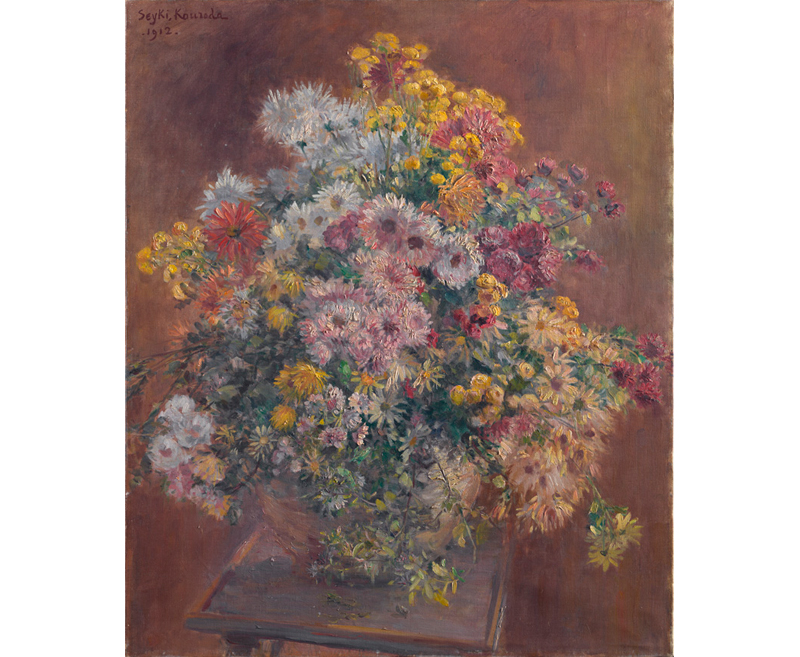 黒田清輝「菊」の光学調査 菊花に覆われた未完の武者絵