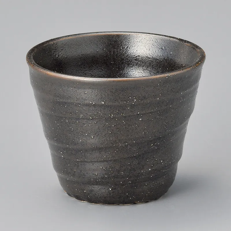 黒備前焼酎カップ(和食器,酒器（陶磁器製）,ロックコップ・焼酎コップ