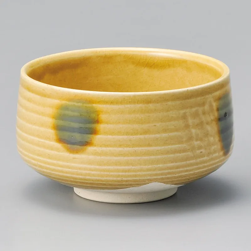 黄瀬戸平茶碗(抹茶碗)|食器通販の陶磁庵