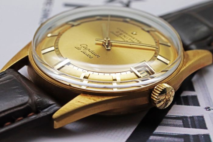 ゼニス キャプテン デラックス クロノメーター 18KYG アーカイブ 1968