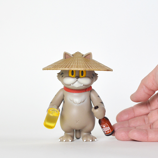 ソフビ製モズクパイセン 三度笠モッピー (キジトラ) | 多肉植物・特別