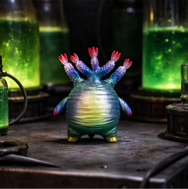 ソフビ製グラキリスちゃん (Green × Poison purple) | 多肉植物・特別