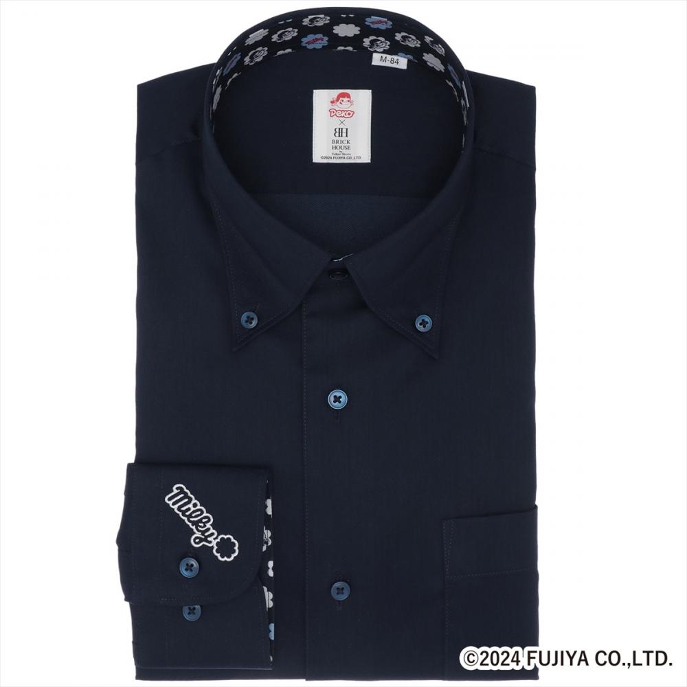 ペコちゃん×TOKYO SHIRTS】 ボタンダウン 長袖 形態安定 ワイシャツ