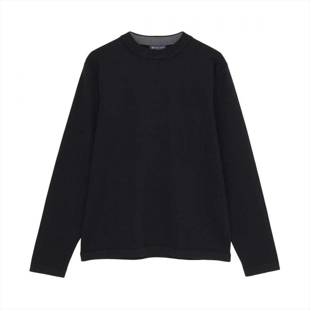 ニット シルク混 モックネック セーター メンズ(M ブラック): 東京