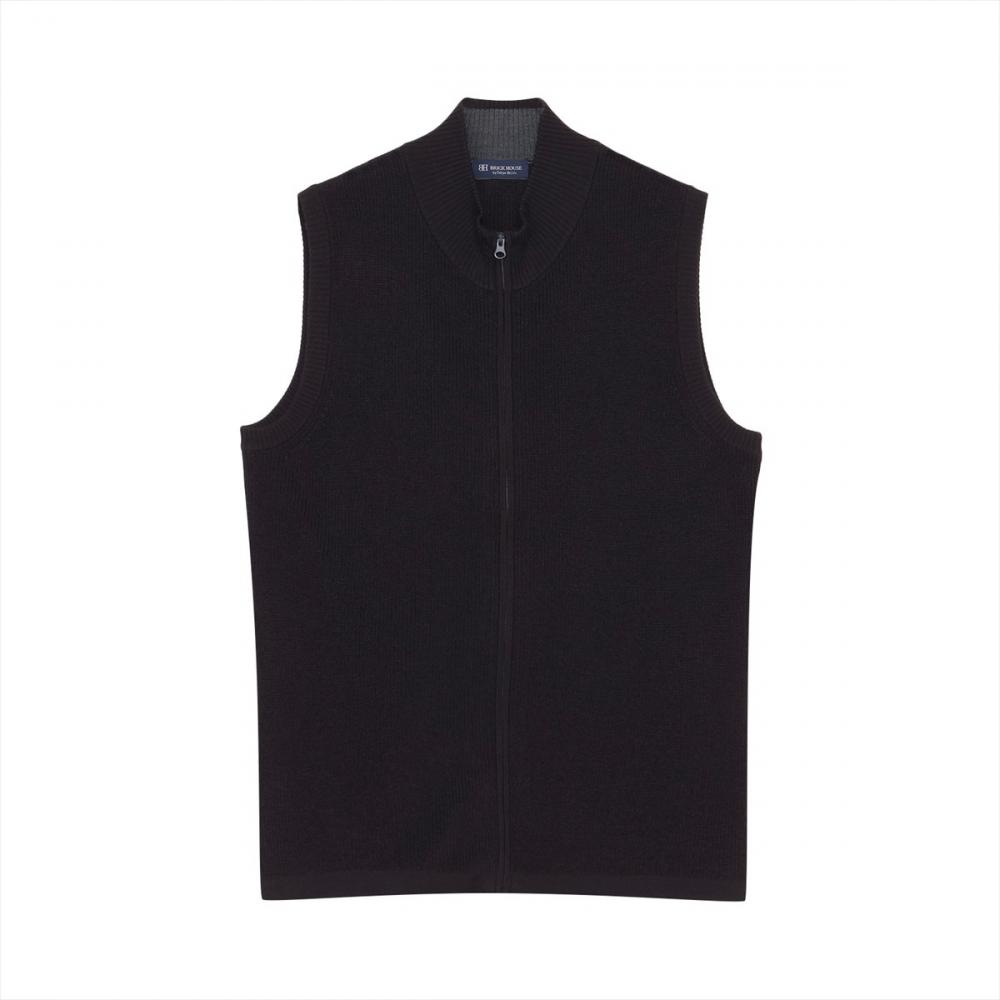 ニット フルジップ ベスト メンズ(M ネイビー): 東京シャツ公式通販