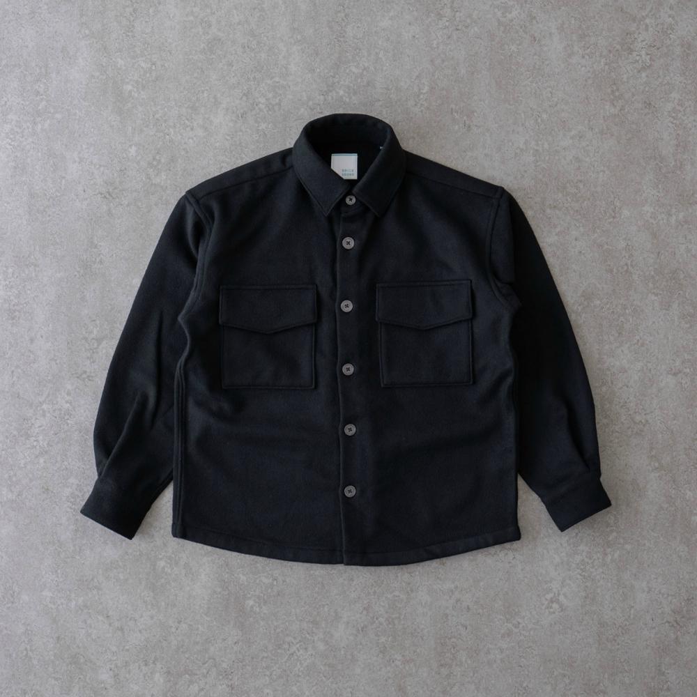 ウールカシミヤナイロン リラックスCPOシャツ＜ブラック＞(XS ブラック