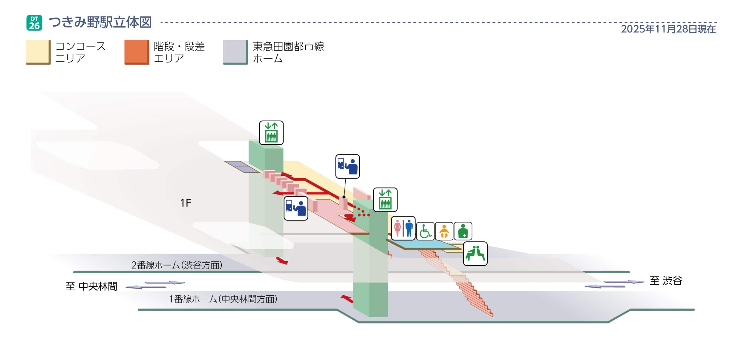 つきみ野駅（構内図・時刻表）｜東急・東急電鉄公式サイト
