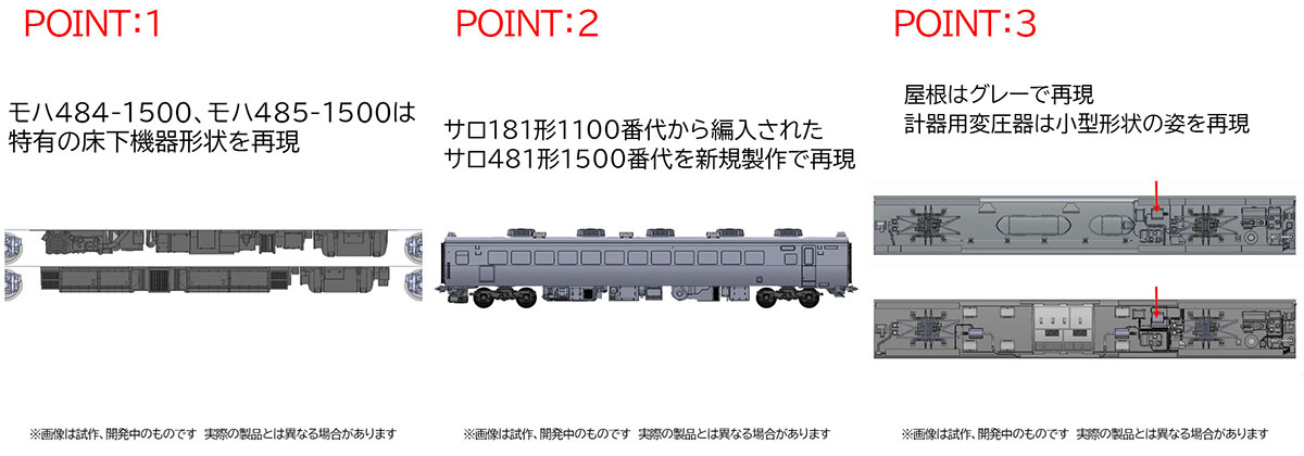 国鉄 485-1500系特急電車(はつかり)基本セット ｜製品情報｜製品検索