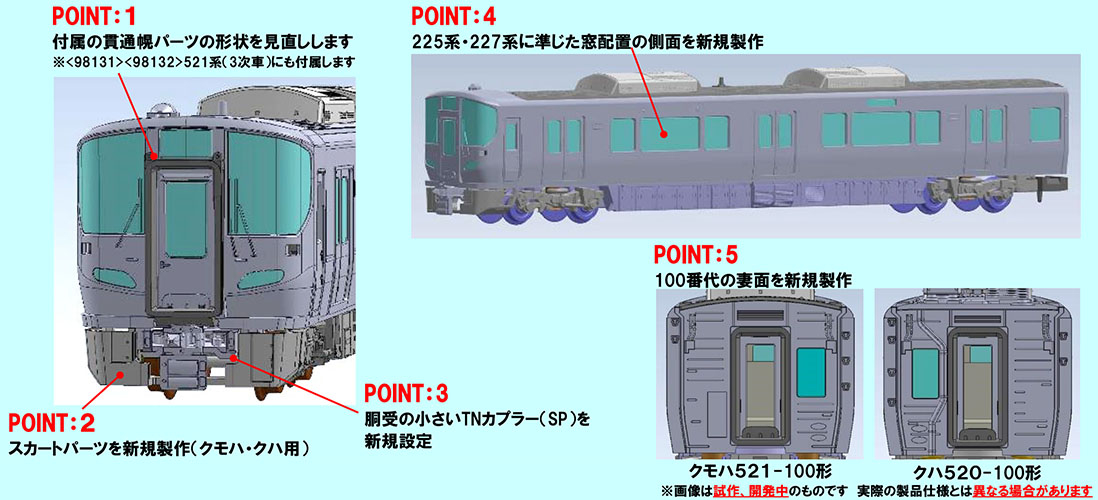 JR 521-100系近郊電車(七尾線)増結セット ｜製品情報｜製品検索｜鉄道