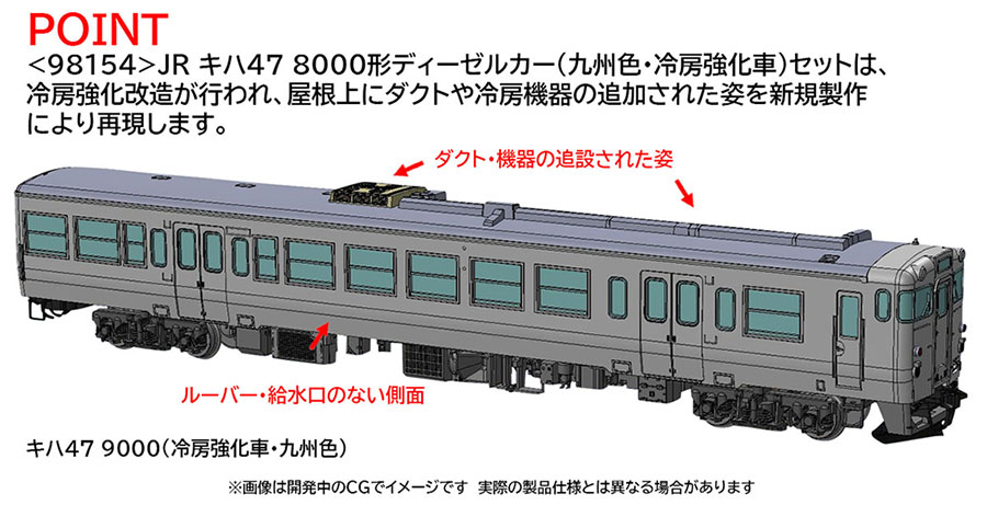 JR キハ47-8000形ディーゼルカー（九州色・冷房強化車）セット｜製品