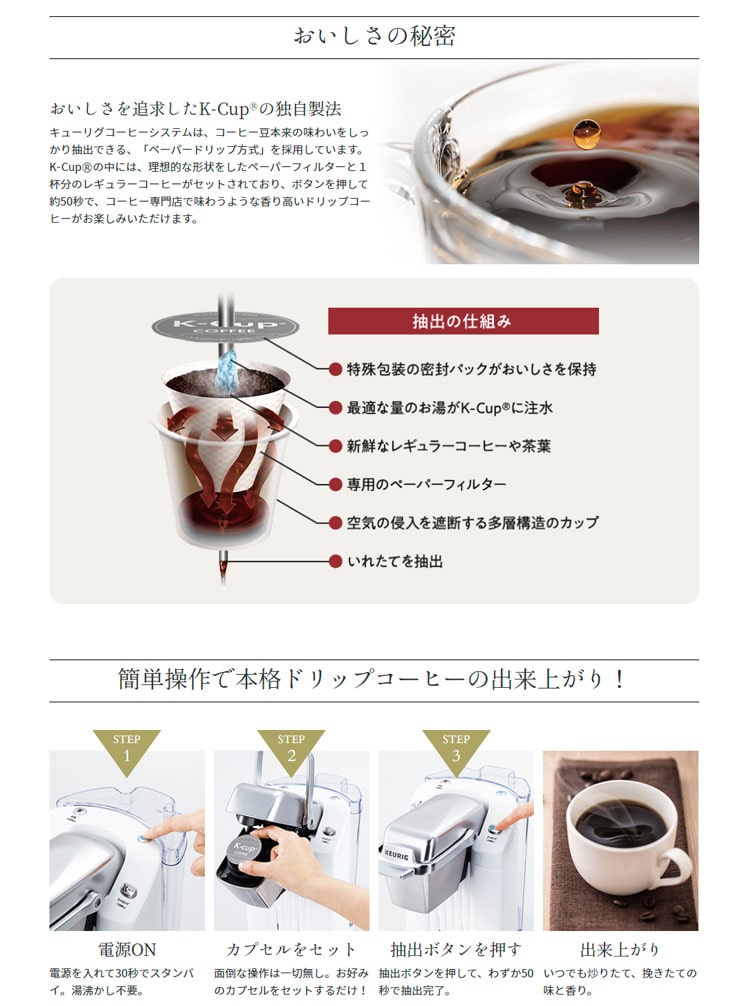 UCC キューリグ抽出機 BS300R モーニングレッド