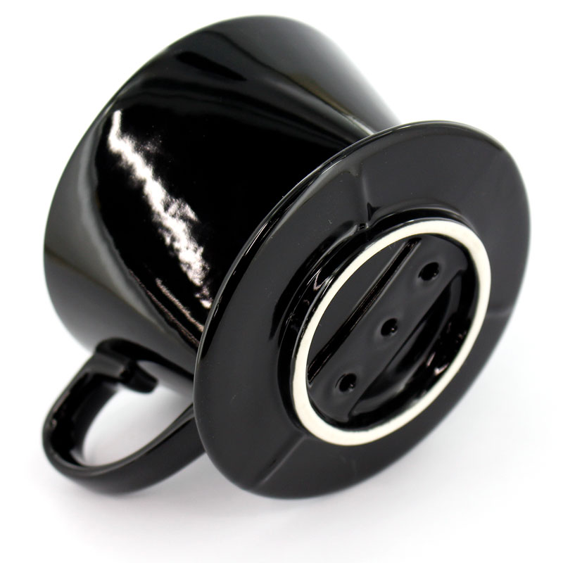 カリタ コーヒードリッパー 101-ロト ブラック 1-2人用 陶器製