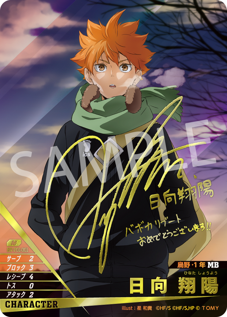 日向 翔陽【秘】《烏野》 【村瀬歩さん箔押しサイン入り】[型番HV-P01