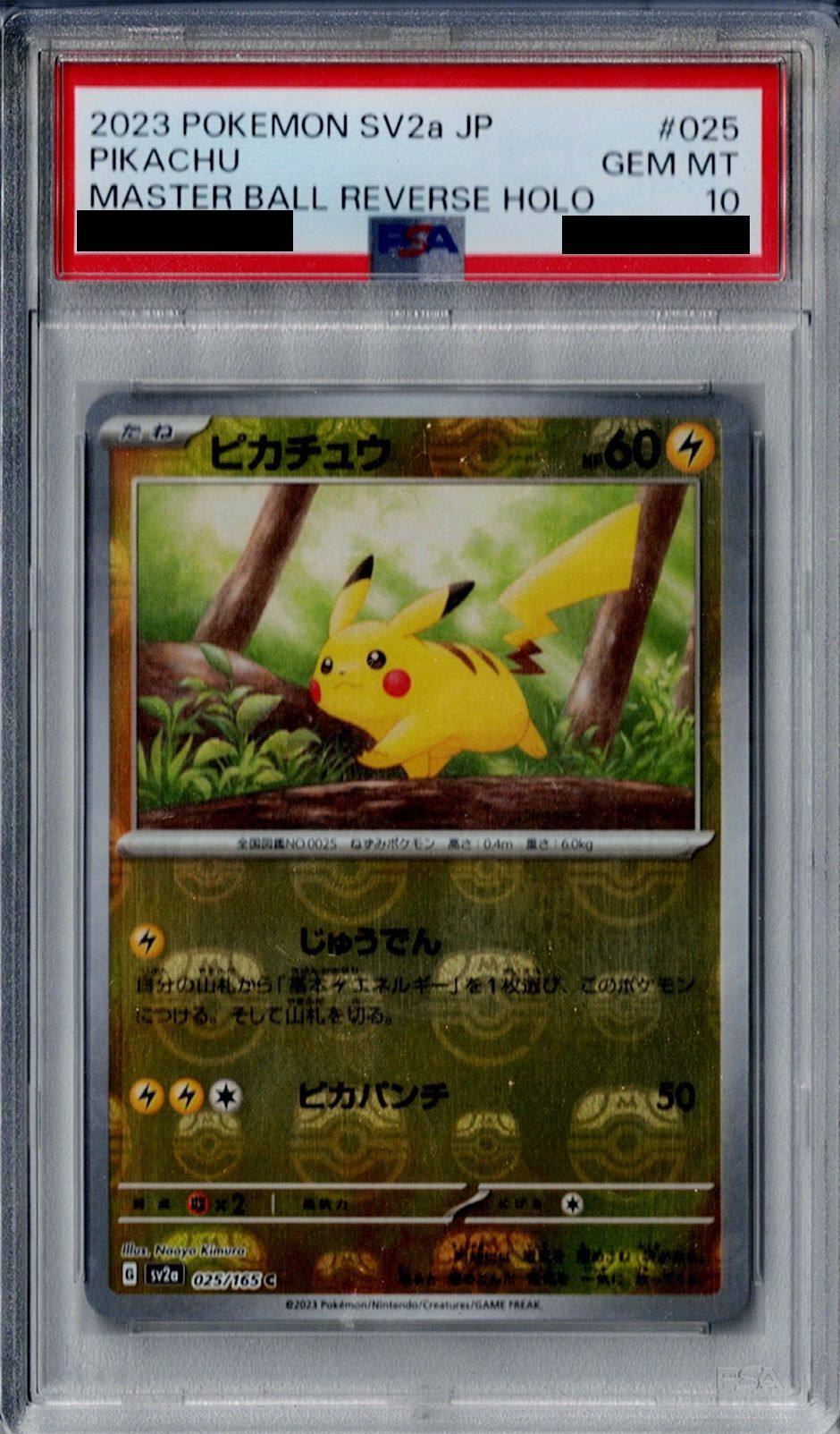 PSA10】ピカチュウ(025/165 マスターボール)【2号店併売中/店頭で状態