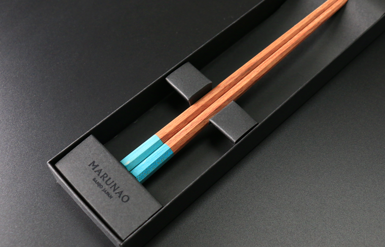 忠之助商店 / マルナオ 八角箸 WPC+紫檀 (青)