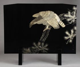 輪島塗沈金額装 鷹 輪島塗沈金額装 鷹 額皿鷹沈金｜輪島塗の津田 商品