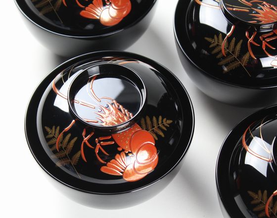 雑煮椀 海老蒔絵 5客1組 605,000円（税込） | 輪島塗の塗師屋 輪島