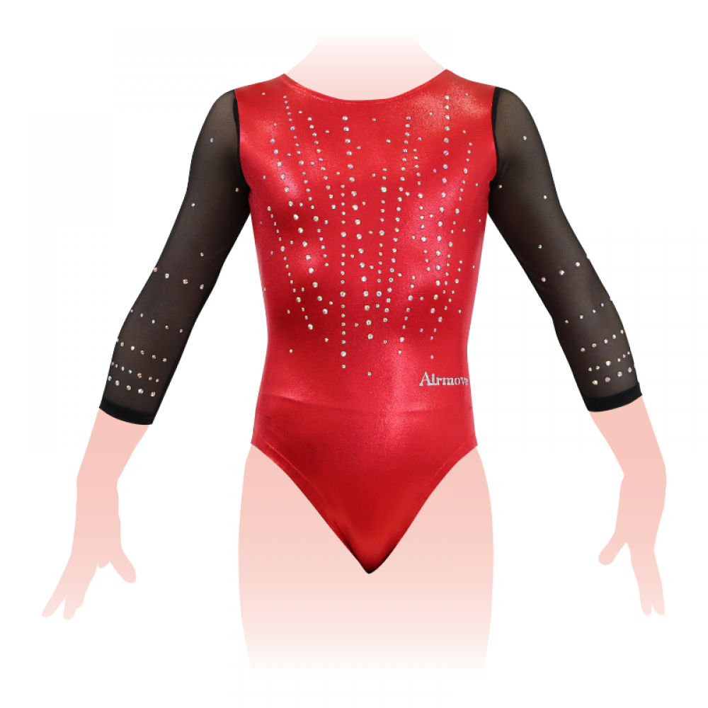 3687b (クリスタル7分袖レオタード)|新体操 女子|AIRMOVE - エアムーブ