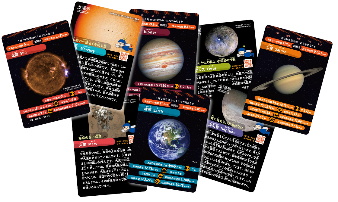 惑星カードの遊び方 | みたか太陽系ウォーク デジタルスタンプラリー