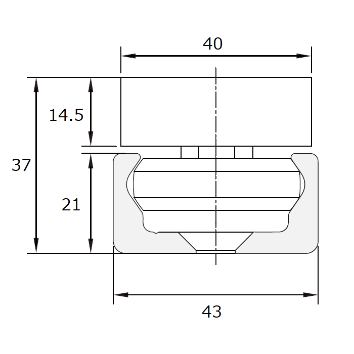 スチール製ローラー型リニアレール SAIBO TV43シリーズ 機構部品・機能