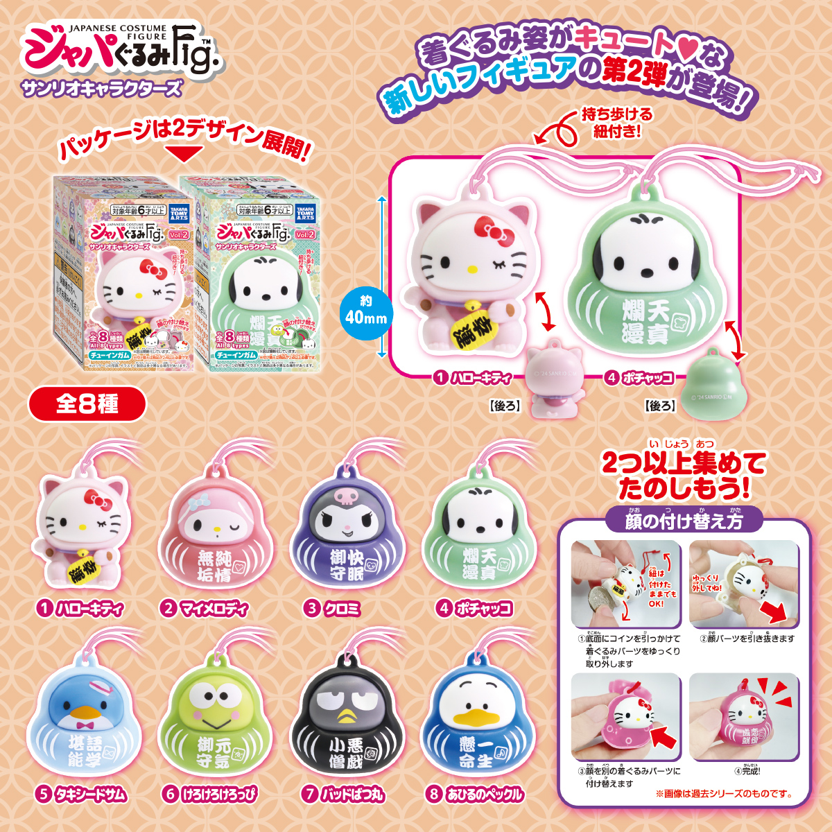 ジャパぐるみFig. サンリオキャラクターズ Vol.2｜商品情報｜タカラ