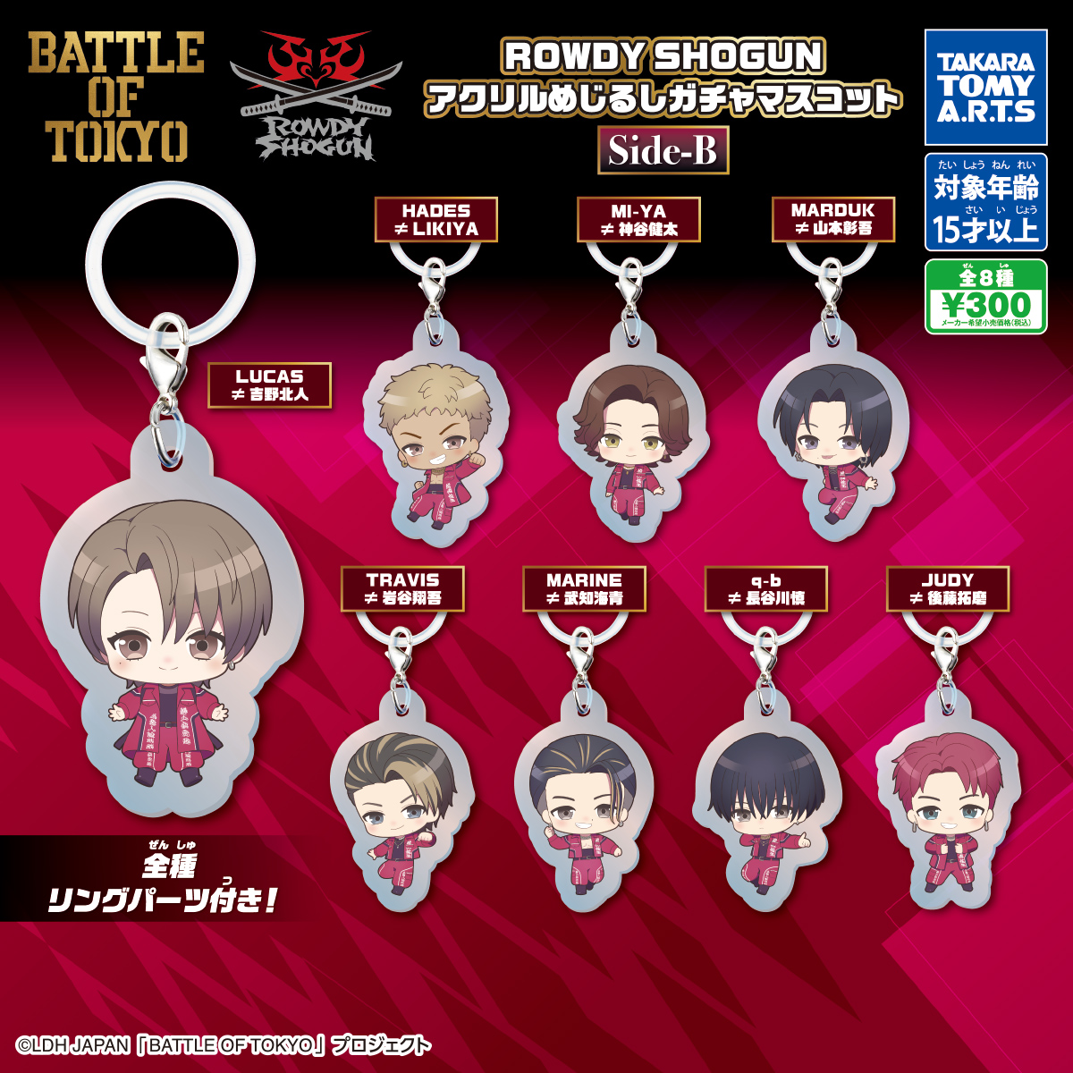ROWDY SHOGUN アクリルめじるしガチャマスコット Side-B｜商品情報