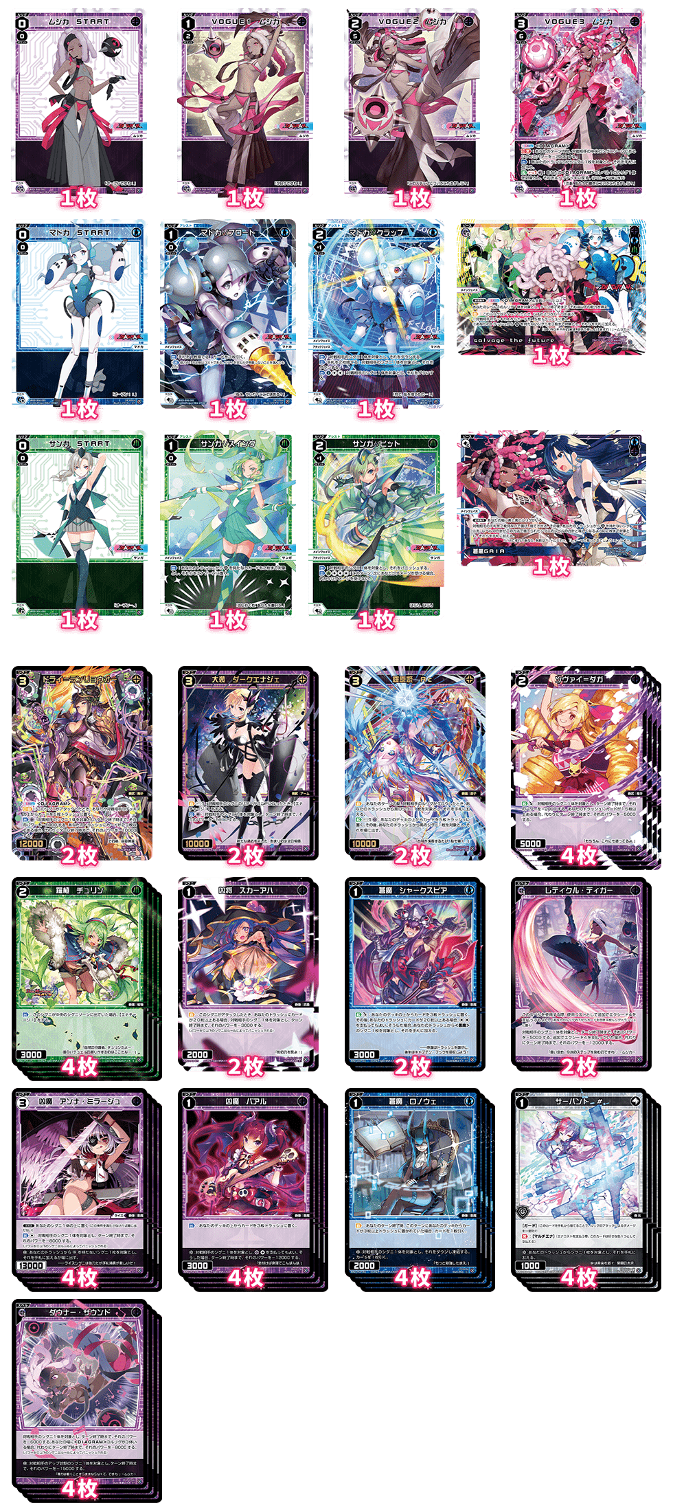 12人のセンタールリグのデッキレシピを紹介！ - WIXOSS-ウィクロス