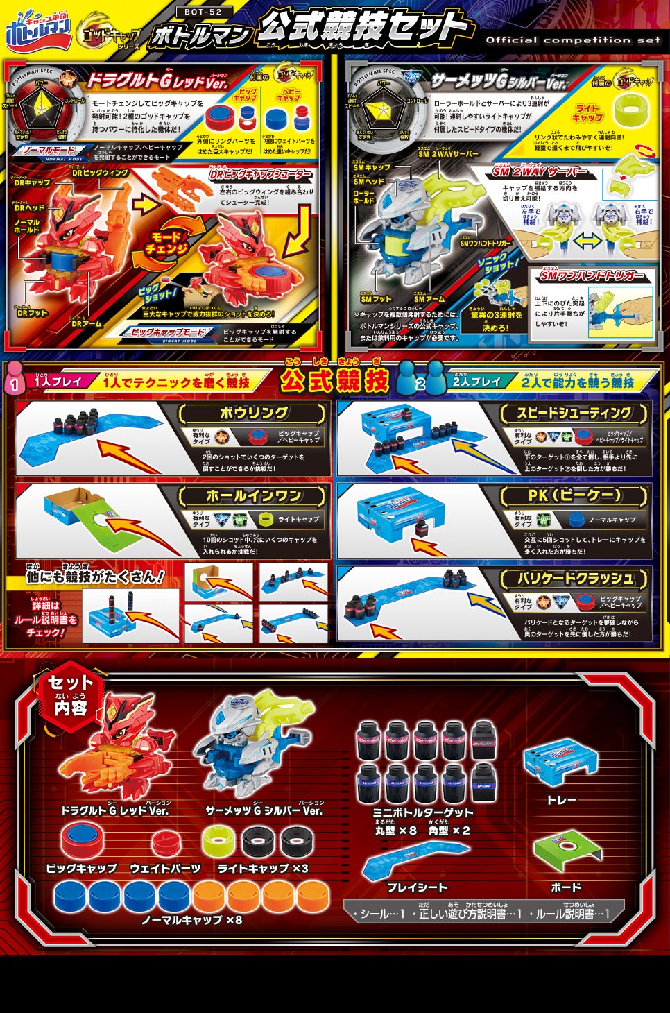 BOT-52 ボトルマン ゴールドキャップシリーズ 公式競技セット｜商品
