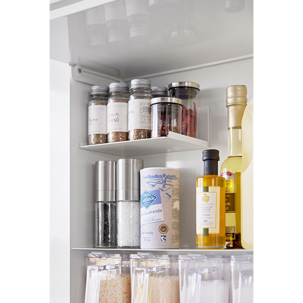 tower＞前が開く 隠せる調味料ラック タワー （ホワイト） | 商品詳細