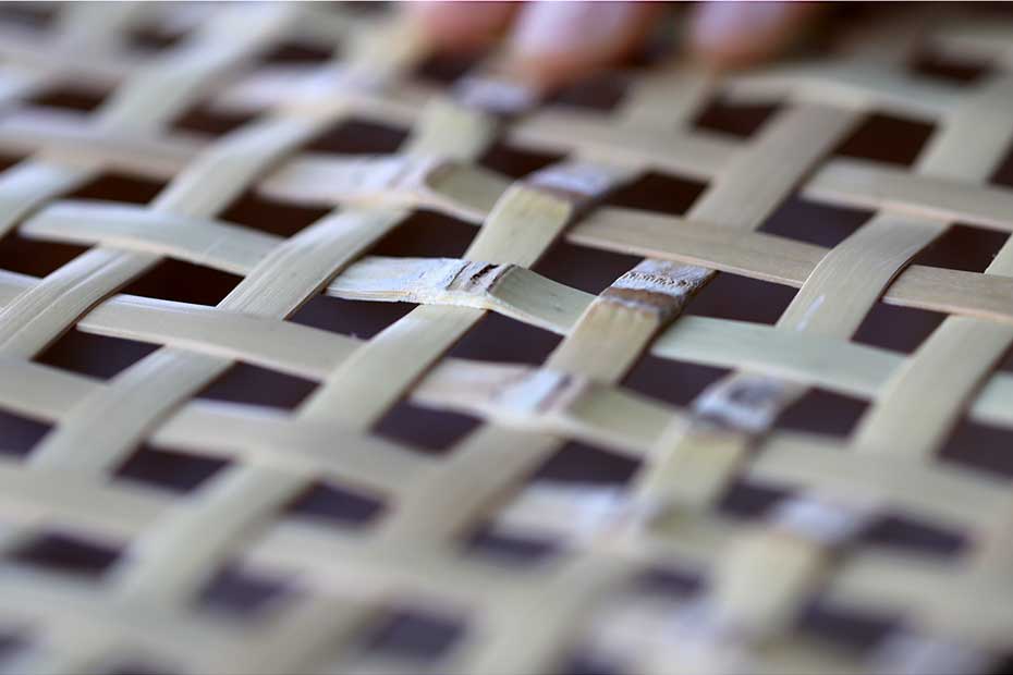 白竹蓋付き四ツ目衣装籠 | 虎斑竹専門店 竹虎